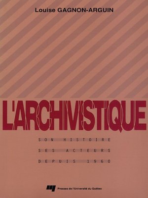cover image of L' archivistique